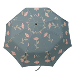 Florets In Grey Folding Umbrellas by WensdaiAmbrose