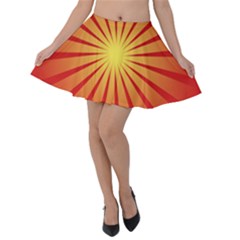 Sunburst Sun Velvet Skater Skirt by Alisyart
