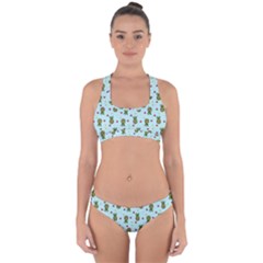 Pineapple Watermelon Fruit Lime Cross Back Hipster Bikini Set