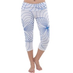 Spirograph Pattern Drawing Capri Yoga Leggings by Alisyart