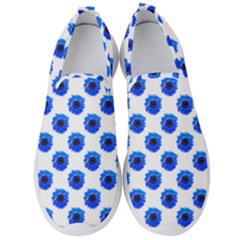 Sunflower Digital Paper Blue Men s Slip On Sneakers