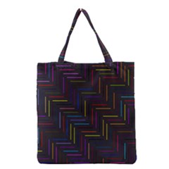 Lines Line Background Grocery Tote Bag by Alisyart