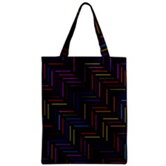 Lines Line Background Zipper Classic Tote Bag