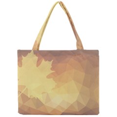 Autumn Leaf Maple Polygonal Mini Tote Bag by Alisyart