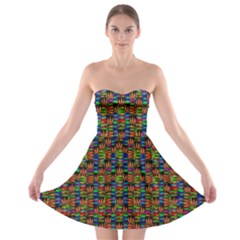 For The Love Of Soul And Mind In A Happy Mood Strapless Bra Top Dress by pepitasart