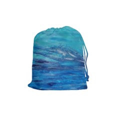 Into The Chill  Drawstring Pouch (medium) by arwwearableart