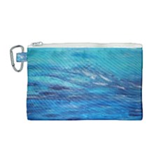 Into The Chill  Canvas Cosmetic Bag (medium) by arwwearableart