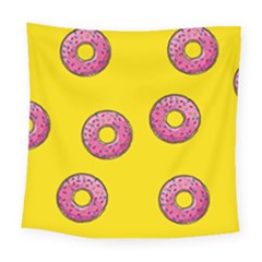 Background Donuts Sweet Food Square Tapestry (large) by Alisyart