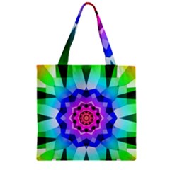 Ornament Kaleidoscope Zipper Grocery Tote Bag