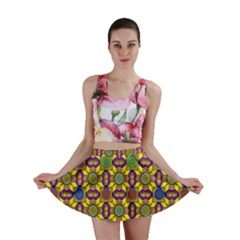 Background Image Geometric Mini Skirt by Pakrebo