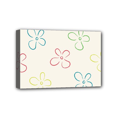 Flower Background Nature Floral Mini Canvas 6  X 4  (stretched) by Mariart