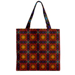 Tile Background Image Decorative Zipper Grocery Tote Bag by Pakrebo