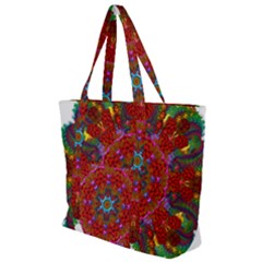 Mandala Fractal Graphic Design Zip Up Canvas Bag by Pakrebo