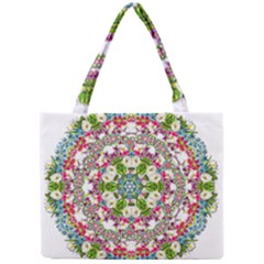 Floral Wreath Tile Background Image Mini Tote Bag by Pakrebo