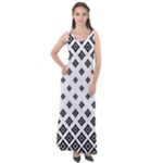 Black And White Tribal Sleeveless Velour Maxi Dress