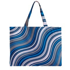 Blue Wave Surges On Mini Tote Bag by WensdaiAmbrose