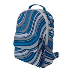 Blue Wave Surges On Flap Pocket Backpack (large) by WensdaiAmbrose