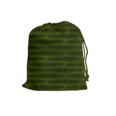 Seaweed Green Drawstring Pouch (large) by WensdaiAmbrose