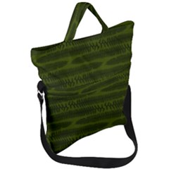 Seaweed Green Fold Over Handle Tote Bag by WensdaiAmbrose