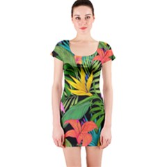 Tropical Adventure Short Sleeve Bodycon Dress