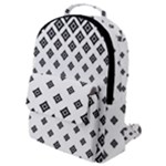 Black And White Tribal Flap Pocket Backpack (Small)