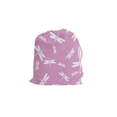 Dragonflies Pattern Drawstring Pouch (small) by Valentinaart