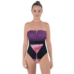 Cosmo Cocktails Tie Back One Piece Swimsuit by StarvingArtisan
