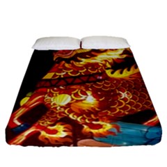 Dragon Lights Fitted Sheet (queen Size)