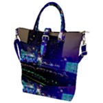 Columbus Commons Lights Buckle Top Tote Bag