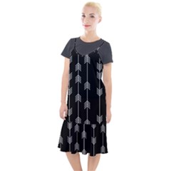 Black And White Abstract Pattern Camis Fishtail Dress by Valentinaart