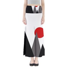 Geometric Landscape Full Length Maxi Skirt by Valentinaart
