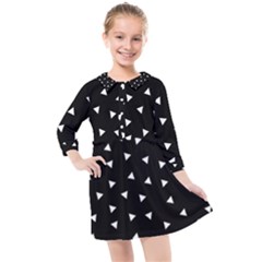 Geometric Pattern Kids  Quarter Sleeve Shirt Dress by Valentinaart