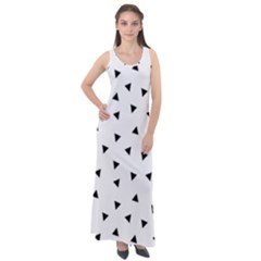 Geometric Pattern Sleeveless Velour Maxi Dress by Valentinaart