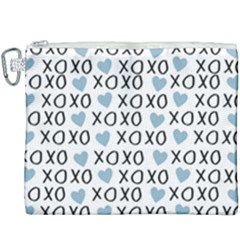 Xo Valentines Day Pattern Canvas Cosmetic Bag (xxxl) by Valentinaart