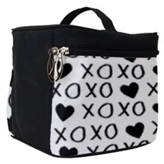 Xo Valentines Day Pattern Make Up Travel Bag (small) by Valentinaart