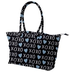 Xo Valentines Day Pattern Canvas Shoulder Bag by Valentinaart