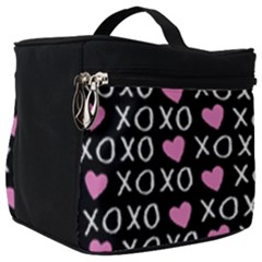 Xo Valentines Day Pattern Make Up Travel Bag (big) by Valentinaart