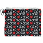 XO Valentines day pattern Canvas Cosmetic Bag (XXL)