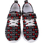 XO Valentines day pattern Women s Velcro Strap Shoes