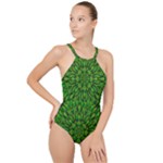 Love The Tulips In The Right Season High Neck One Piece Swimsuit