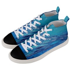 Into The Chill  Men s Mid-top Canvas Sneakers by arwwearableart