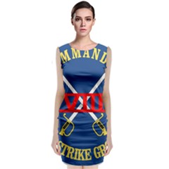 Carrier Strike Group 8 ???emblem Sleeveless Velvet Midi Dress by abbeyz71