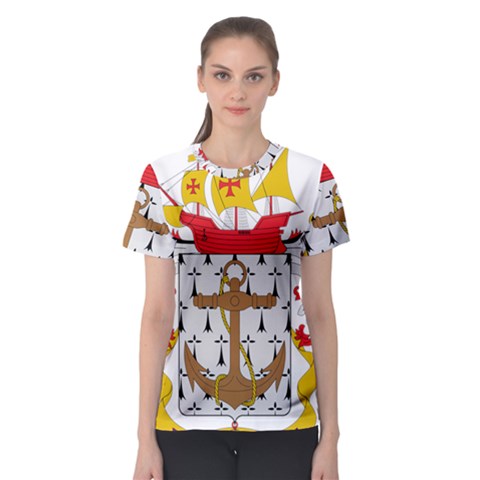Coat Of Arms Of The Colombian Navy Women s Sport Mesh Tee by abbeyz71