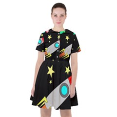 Planet Rocket Space Stars Sailor Dress by Wegoenart