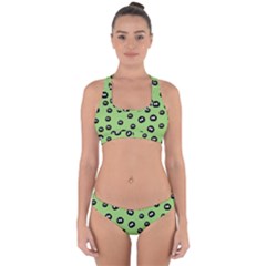 Totoro - Soot Sprites Pattern Cross Back Hipster Bikini Set by Valentinaart