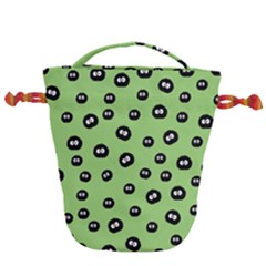 Totoro - Soot Sprites Pattern Drawstring Bucket Bag by Valentinaart