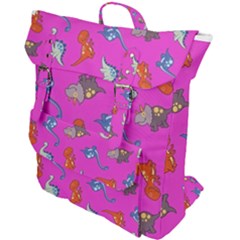Dinosaurs - Fuchsia Buckle Up Backpack by WensdaiAmbrose