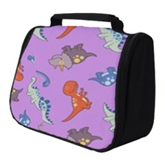 Dinosaurs - Violet Full Print Travel Pouch (small) by WensdaiAmbrose