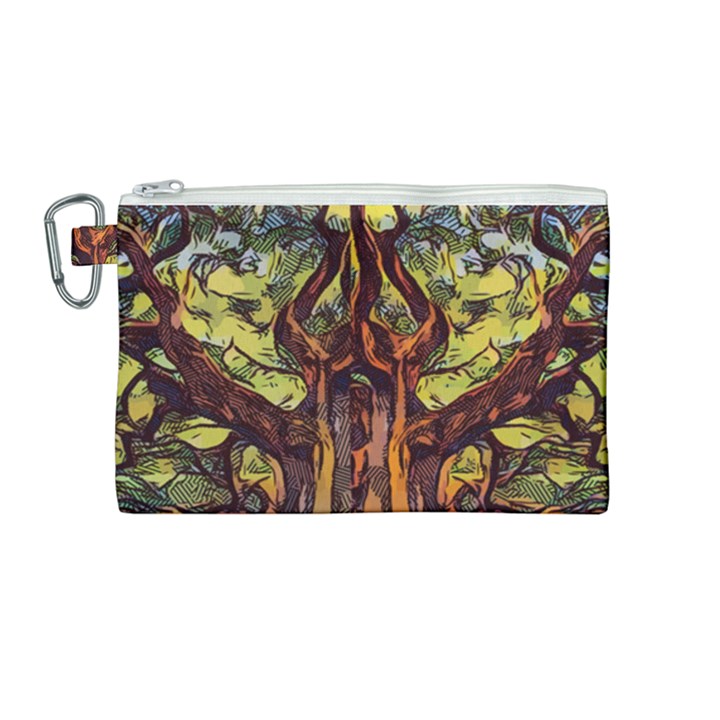 Tree Monster Maestro Landscape Canvas Cosmetic Bag (Medium)