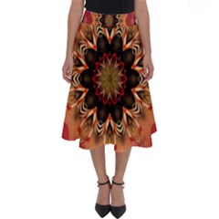 Abstract Kaleidoscope Design Perfect Length Midi Skirt by Pakrebo
